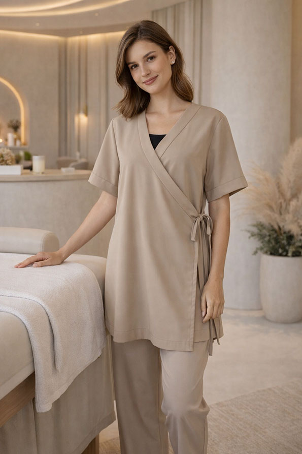 Amara Line Set Women's Spa Tunic - Image 2
