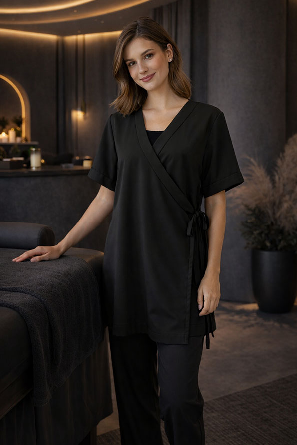 Amara Line Set Women's Spa Tunic - Image 4